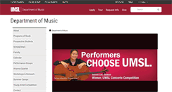 Desktop Screenshot of music.umsl.edu