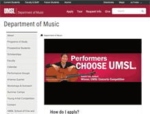 Tablet Screenshot of music.umsl.edu