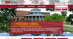Desktop Screenshot of giveto.umsl.edu