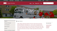 Desktop Screenshot of optometry.umsl.edu