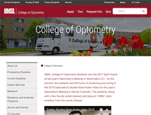 Tablet Screenshot of optometry.umsl.edu