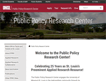 Tablet Screenshot of pprc.umsl.edu